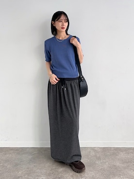 「アイテム（スカート）」を使った、maoさん（レディース・153cm）の夏コーディネート