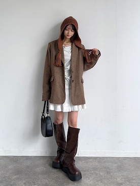 「niko and...（ニコアンド）のアイテム」を使った、maoさん（レディース・153cm）の秋コーディネート