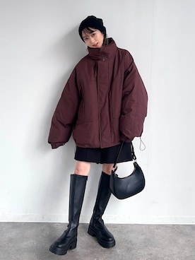 「NOGLE（ノグル）のアイテム（ジャケット/アウター）」を使った、maoさん（レディース・153cm）の秋コーディネート