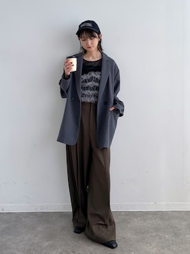 「Kastane（カスタネ）のアイテム（トップス）」を使った、maoさん（レディース・153cm）の春コーディネート