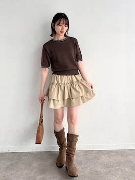 「ベージュ」｜maoさん（レディース・153cm）の春コーディネート