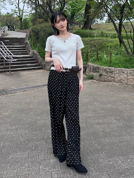 「66girls（ユクユクガールズ）のアイテム」を使った、maoさん（レディース・153cm）の春コーディネート