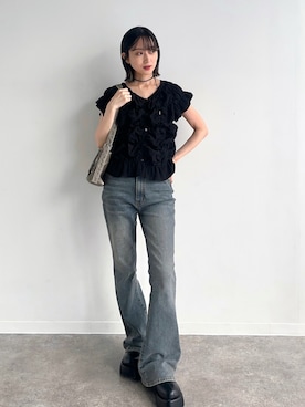 「no brand（ノーブランド）のアイテム」を使った、maoさん（レディース・153cm）の夏コーディネート