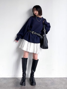 「NOGLE（ノグル）のアイテム」を使った、maoさん（レディース・153cm）の秋コーディネート