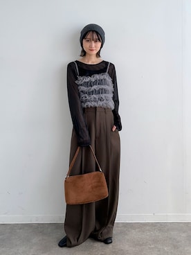 「Kastane（カスタネ）のアイテム（トップス）」を使った、maoさん（レディース・153cm）の春コーディネート