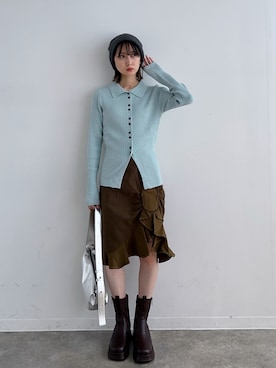 「アイテム（ブーツ）」を使った、maoさん（レディース・153cm）の春コーディネート