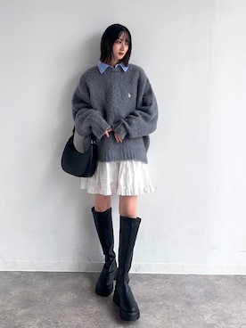 「NOGLE（ノグル）のアイテム」を使った、maoさん（レディース・153cm）の秋コーディネート