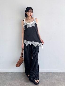 「NOGLE（ノグル）のアイテム」を使った、maoさん（レディース・153cm）の夏コーディネート