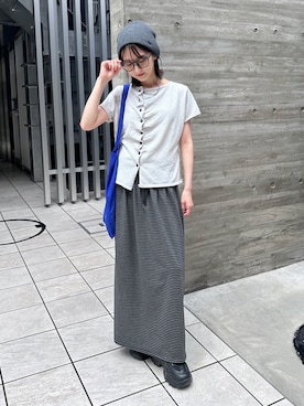 「DISCOAT（ディスコート）のアイテム」を使った、maoさん（レディース・153cm）の夏コーディネート