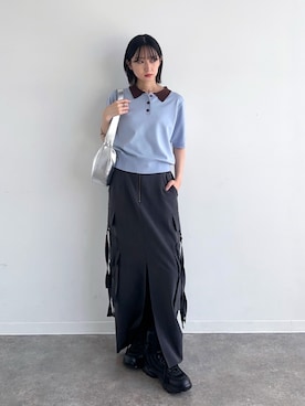 「ELLUV（エルブ）のアイテム」を使った、maoさん（レディース・153cm）の夏コーディネート