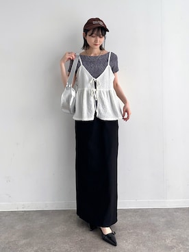 「STYLEMIXER（スタイルミキサー）のアイテム」を使った、maoさん（レディース・153cm）の春コーディネート