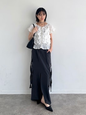 「HEILIS（ヘイリス）のアイテム」を使った、maoさん（レディース・153cm）の夏コーディネート