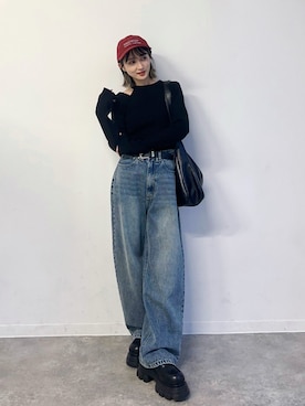 「EMODA（エモダ）のアイテム」を使った、maoさん（レディース・153cm）の秋コーディネート