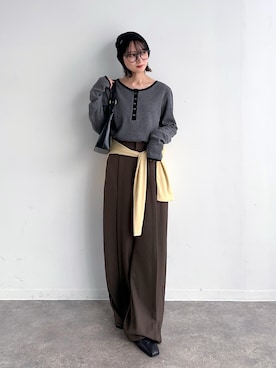 「NOGLE（ノグル）のアイテム」を使った、maoさん（レディース・153cm）の春コーディネート