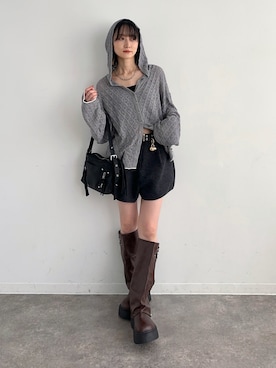 「GIUNON（ジウノン）のアイテム」を使った、maoさん（レディース・153cm）の春コーディネート