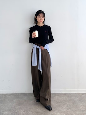 「U.S. POLO ASSN.（ユーエスポロアッスン）のアイテム」を使った、maoさん（レディース・153cm）の春コーディネート