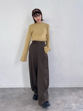 「NOGLE（ノグル）のアイテム（キャップ）」を使った、maoさん（レディース・153cm）の秋コーディネート