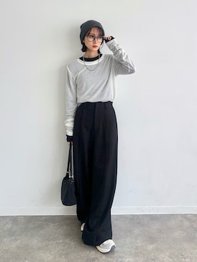 「アイテム（帽子）」を使った、maoさん（レディース・153cm）の夏コーディネート