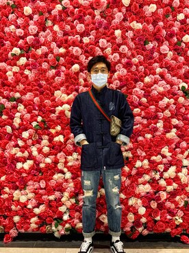 「A BATHING APE（アベイシングエイプ）のアイテム（その他アウター）」を使った、Elmoさん（メンズ・168cm）の秋コーディネート