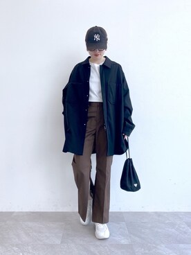 「STERNBERG（スタンバーグ）のアイテム（ブルゾン）」を使った、Sakinaさん（レディース・162cm）の秋コーディネート