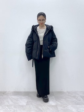「アイテム（ダウンジャケット/コート）」を使った、Sakinaさん（レディース・162cm・20代）の秋コーディネート
