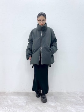 「アイテム（ダウンジャケット/コート）」を使った、Sakinaさん（レディース・162cm・20代）の秋コーディネート