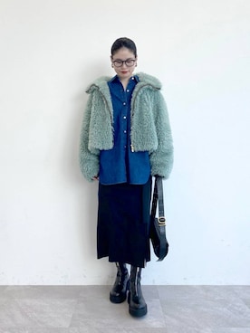 「STERNBERG（スタンバーグ）のアイテム（ブルゾン）」を使った、Sakinaさん（レディース・162cm）の秋コーディネート