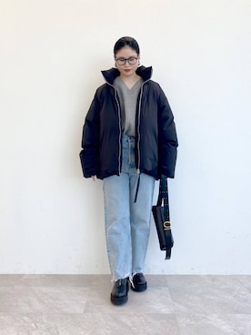 「STERNBERG（スタンバーグ）のアイテム（ダウンジャケット/コート）」を使った、Sakinaさん（レディース・162cm）の秋コーディネート