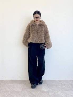 「STERNBERG（スタンバーグ）のアイテム（ブルゾン）」を使った、Sakinaさん（レディース・162cm）の秋コーディネート