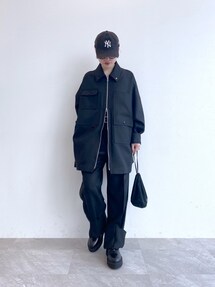 STERNBERG ツイルワークシャツジャケット L ブラック ☻STERNBERG ツイルワークシャツジャケット L ブラック
