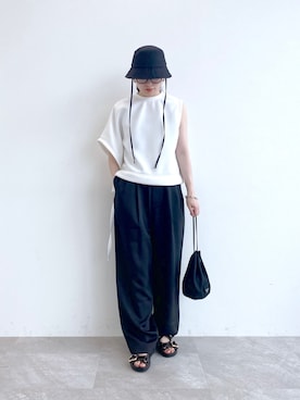 「STERNBERG（スタンバーグ）のアイテム（帽子）」を使った、Sakinaさん（レディース・162cm）の春コーディネート