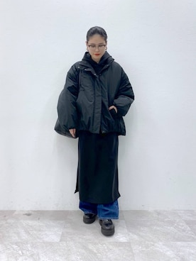 「アイテム（ダウンジャケット/コート）」を使った、Sakinaさん（レディース・162cm・20代）の秋コーディネート