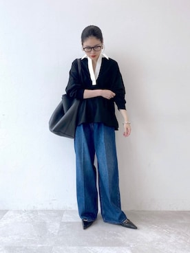 「ラガーシャツ」｜Sakinaさん（レディース・162cm）の夏コーディネート