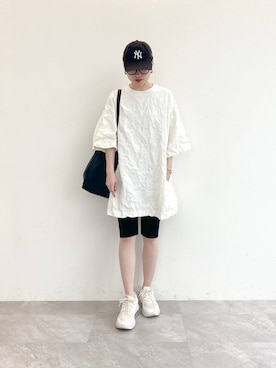 「アイテム（キャップ）」を使った、Sakinaさん（レディース・162cm・20代）の冬コーディネート