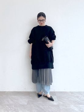 「STERNBERG（スタンバーグ）のアイテム（ワンピース/ドレス）」を使った、Sakinaさん（レディース・162cm）の冬コーディネート