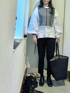 「ENFOLD（エンフォルド）のアイテム」を使った、haruさん（レディース・163cm）の春コーディネート