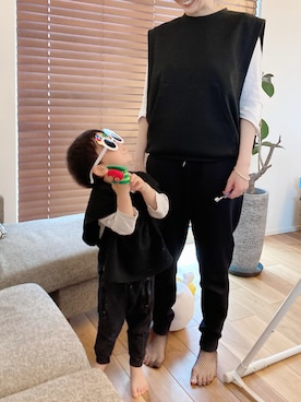 「KANGOL KIDS（カンゴールキッズ）のアイテム」を使った、haruさん（レディース・163cm）の春コーディネート