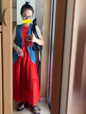 ユニクロ ユニクロ の ティアードロングワンピース ノースリーブ ワンピース Wear