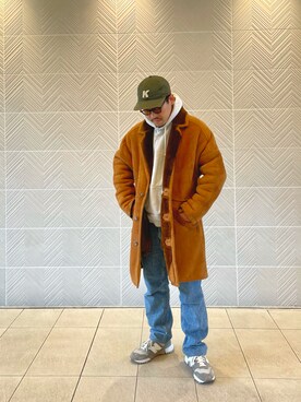 「KITH（キス）のアイテム（スニーカー）」を使った、YKOさん（メンズ・168cm）の冬コーディネート