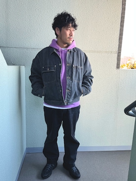 「Supreme （シュプリーム）のアイテム（スラックス）」を使った、YKOさん（メンズ・168cm）の冬コーディネート