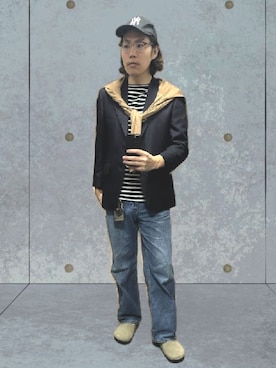 「マリン」｜「アイテム（ジャケット/アウター）」を使った、ぱぐ さん（メンズ・174cm）の春コーディネート