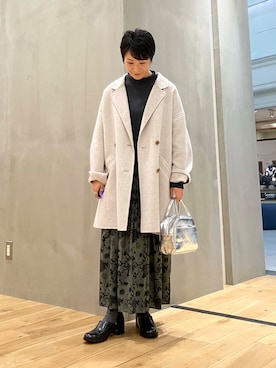 「アイテム（レインシューズ）」を使った、よねむらあやさん（レディース・150cm）の冬コーディネート
