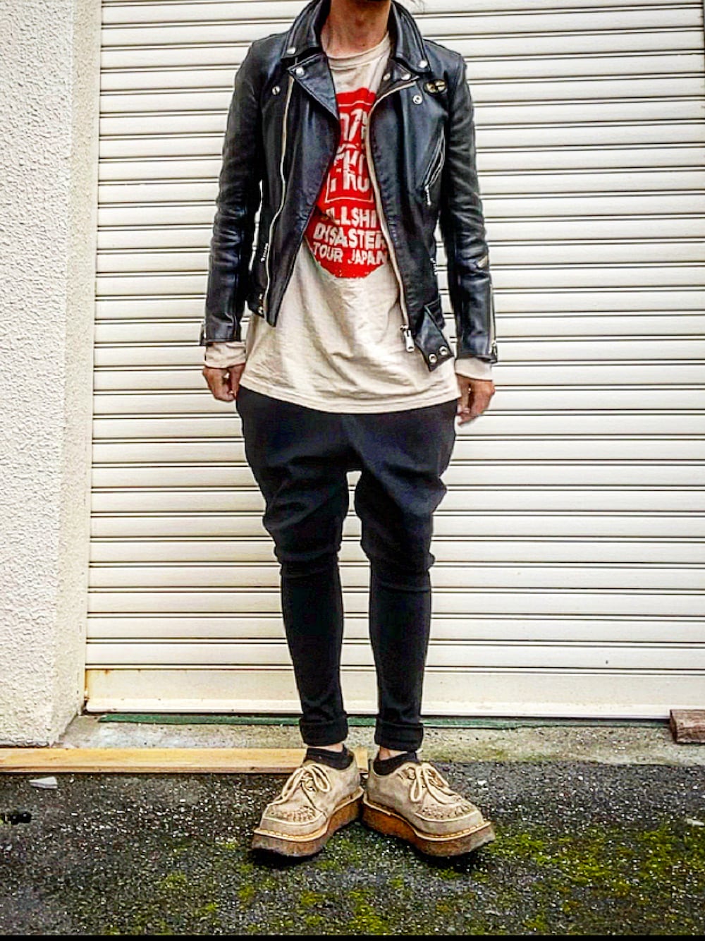 yochio｜Lewis Leathersのライダースジャケットを使ったコーディネート