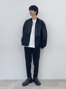 「STERNBERG（スタンバーグ）のアイテム（スラックス）」を使った、たかひろさん（メンズ・179cm）の冬コーディネート