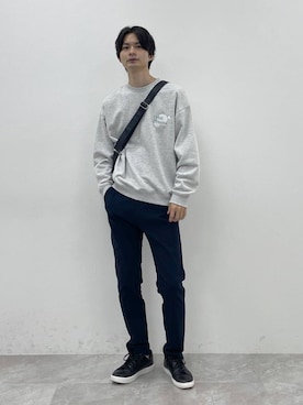 「アイテム（スウェット）」を使った、たかひろさん（メンズ・179cm・30代）の夏コーディネート