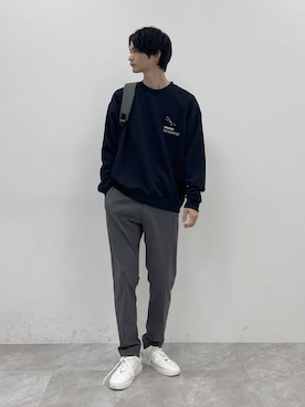 「アイテム（スウェット）」を使った、たかひろさん（メンズ・179cm・30代）の夏コーディネート