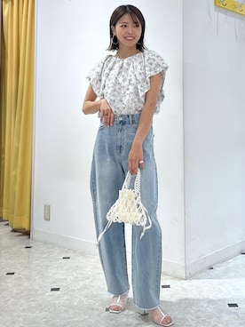 「シルバー」｜「アイテム（パンツ）」を使った、wanchanさん（レディース・160cm）の夏コーディネート