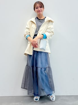 「シルバー」｜「アイテム（マウンテンパーカー）」を使った、wanchanさん（レディース・160cm）の春コーディネート