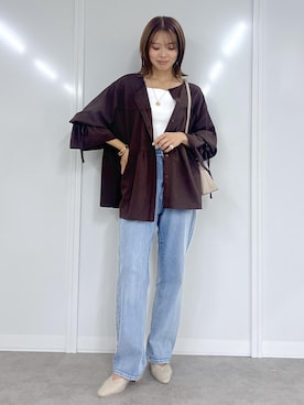 「フレアスリーブ」｜wanchanさん（レディース・160cm）の夏コーディネート