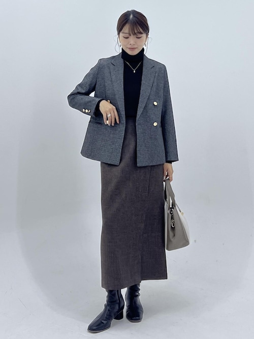 【ROPE' PICNIC】セットアップ　ツイードジャケット＋ツイードスカート セール】スリートーンツイードスカート/セットアップ対応（スカート